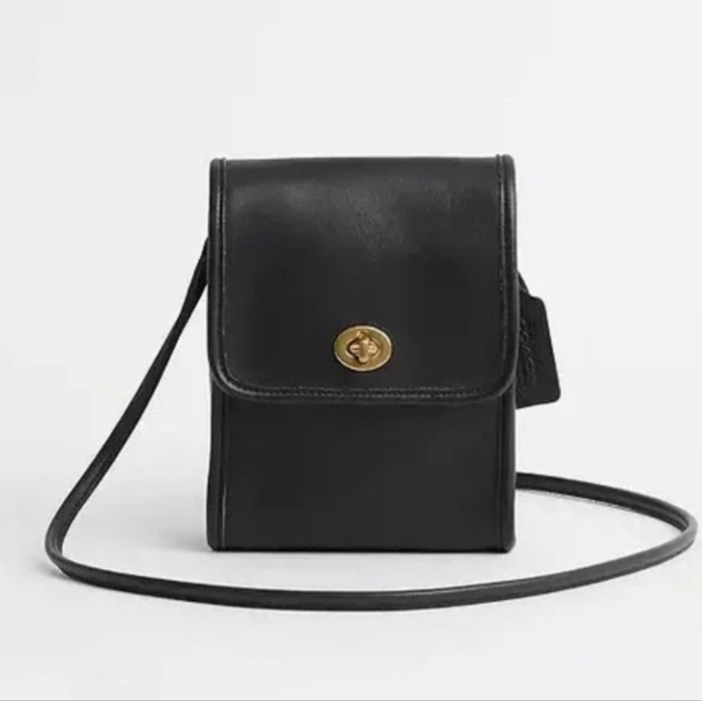 Coach Legacy Scooter Black Leather Vintage Crossbody Bag